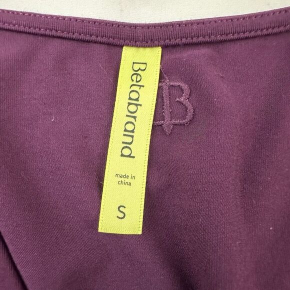 Betabrand Womens Sheath Dress Size S Solid Purple Belted Pockets Stretch - Picture 5 of 9